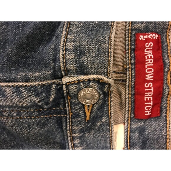 Women's 34x31 Jeans Levi's 518 Blue Superlow Stretch Bootcut - Picture 4 of 4